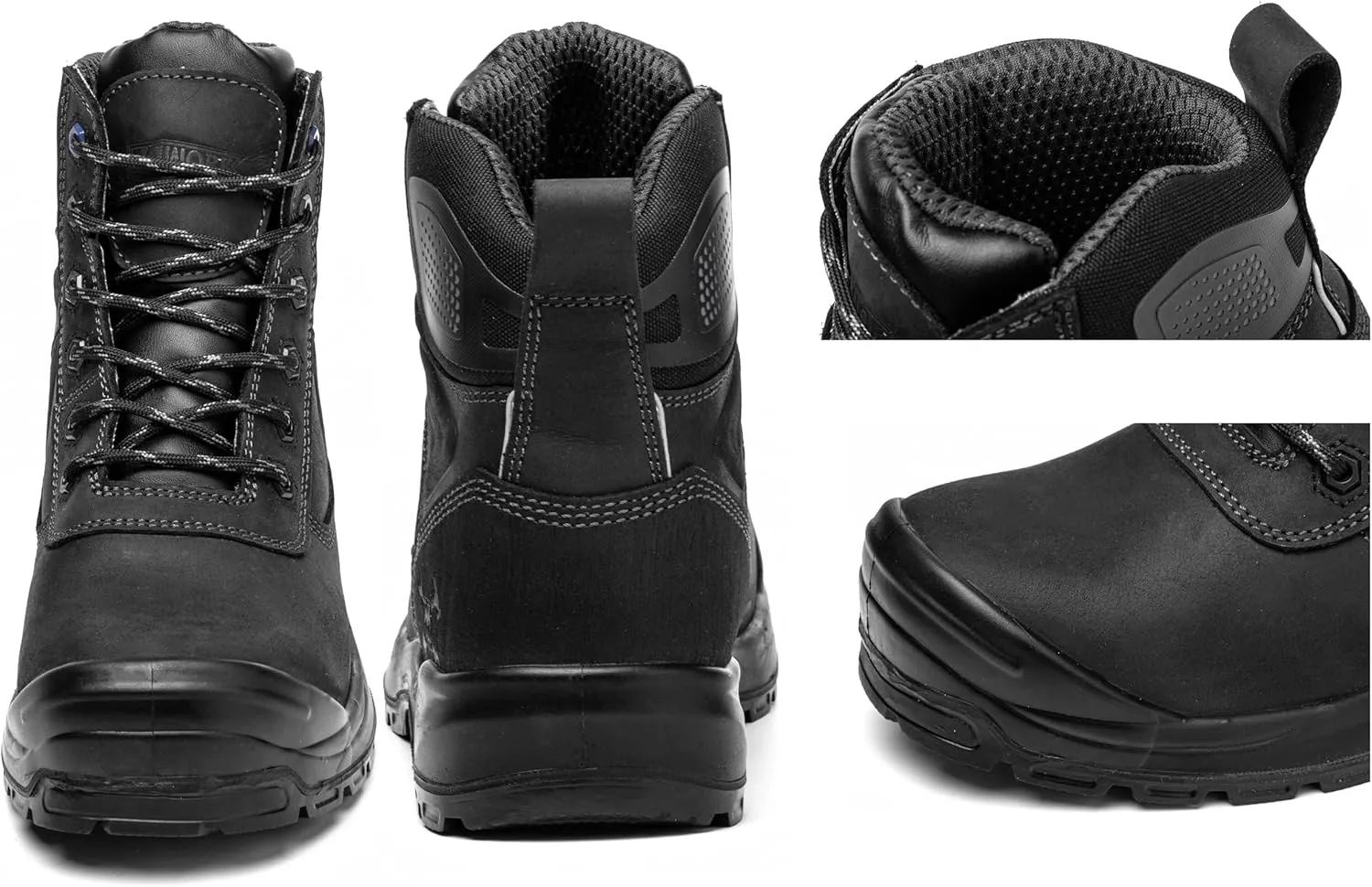 6" Safety Work Boots For Men Water Resistant Composite Toe Puncture Resistant EH Non Slip No Metal ASTM F2413-18 Comfortable&Durable MW9276