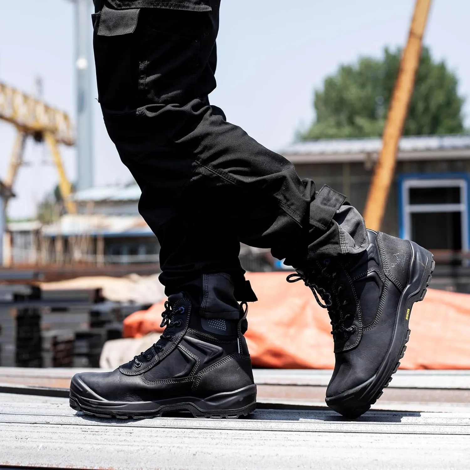6" Safety Work Boots For Men Water Resistant Composite Toe Puncture Resistant EH Non Slip No Metal ASTM F2413-18 Comfortable&Durable MW9276