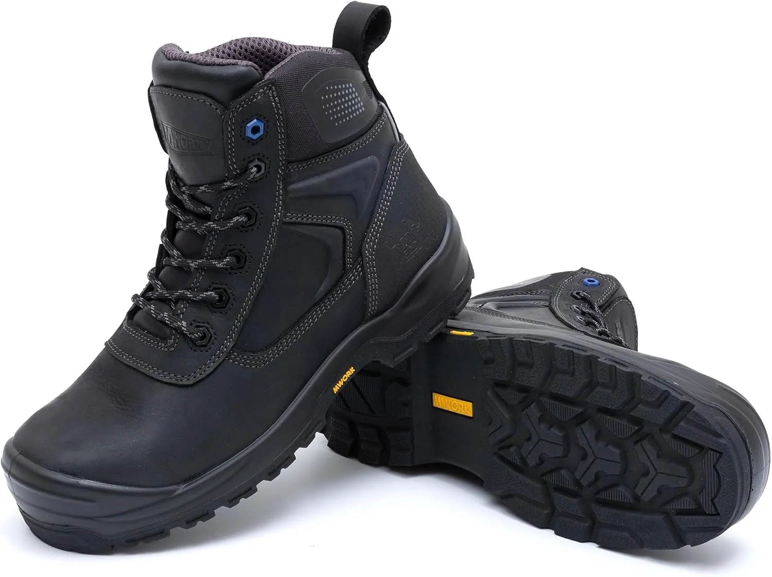 6" Safety Work Boots For Men Water Resistant Composite Toe Puncture Resistant EH Non Slip No Metal ASTM F2413-18 Comfortable&Durable MW9276