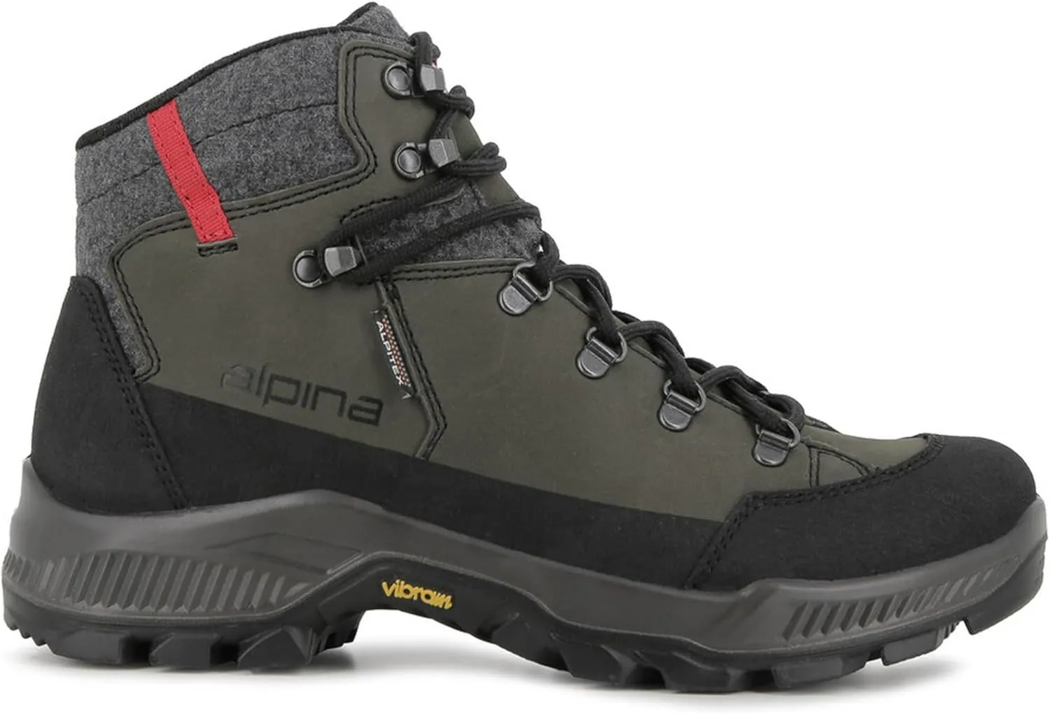 Alpina Stador Premium Hiking Boots | Ankle High | Waterproof | Breathable Membrane | Vibram Sole | Slip Resistant | Made in Europe