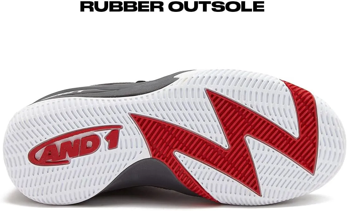 AND1 Girls & Boys Basketball Shoes Kids, Boys High Top Sneakers, Youth Basketball Boys Shoes Size 1 to 7 Little and Big Kid