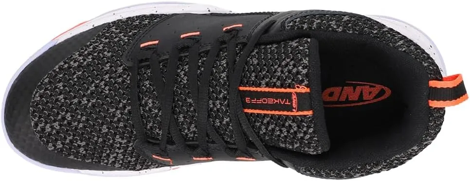 AND1 Mens Take Off 3.0 Basketball Sneakers Shoes - Black