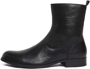 Ankle Boots For Men Mens Low Heel Mid Calf Boots Party Office For Business The First Layer Of Cowhide