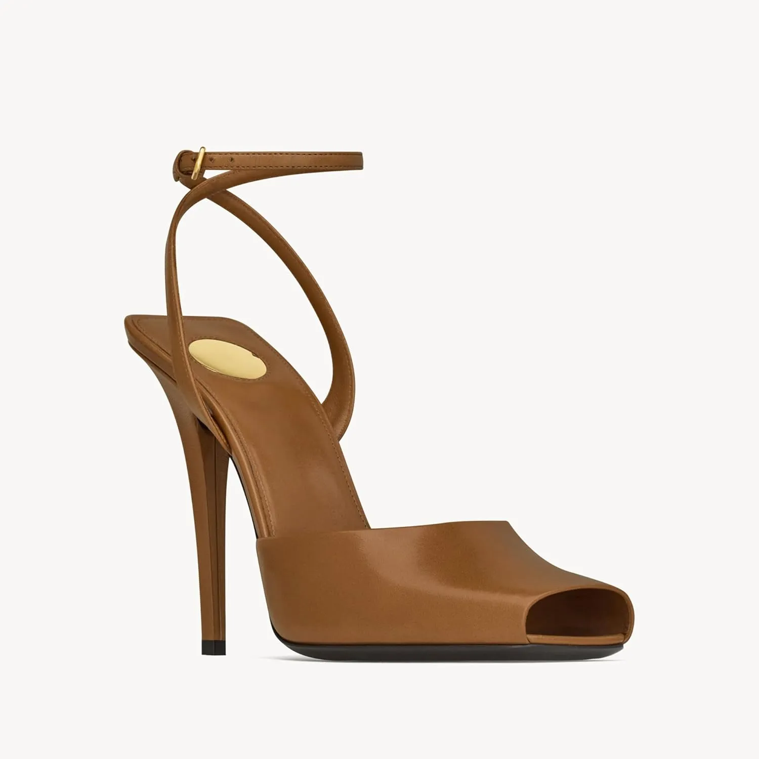 Arqa Womens Stilleto Sandals Covered Square Open Toe Pumps Adjustable Ankle Strap Office Party Dressy Shoes Summer Sexy Elegant 4.1 IN Heels