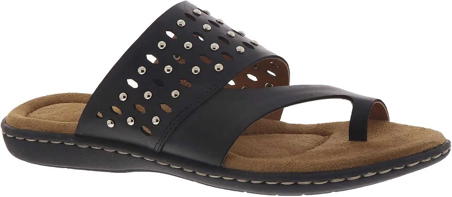 ARRAY Women's Catalina Leather Slip-On Sandal with Studs