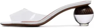 Axellion Mule Slipper for Women, Abnormal Heel Sandals Round Toe Mule Shoes Spherical Sandal Slides for Party Evening