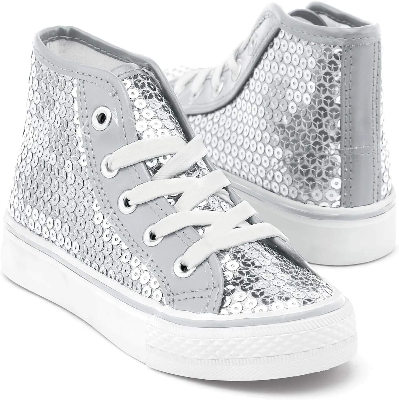 Balera Sequin High and Low Top Sneakers for Girls & Women Perfect for Dance