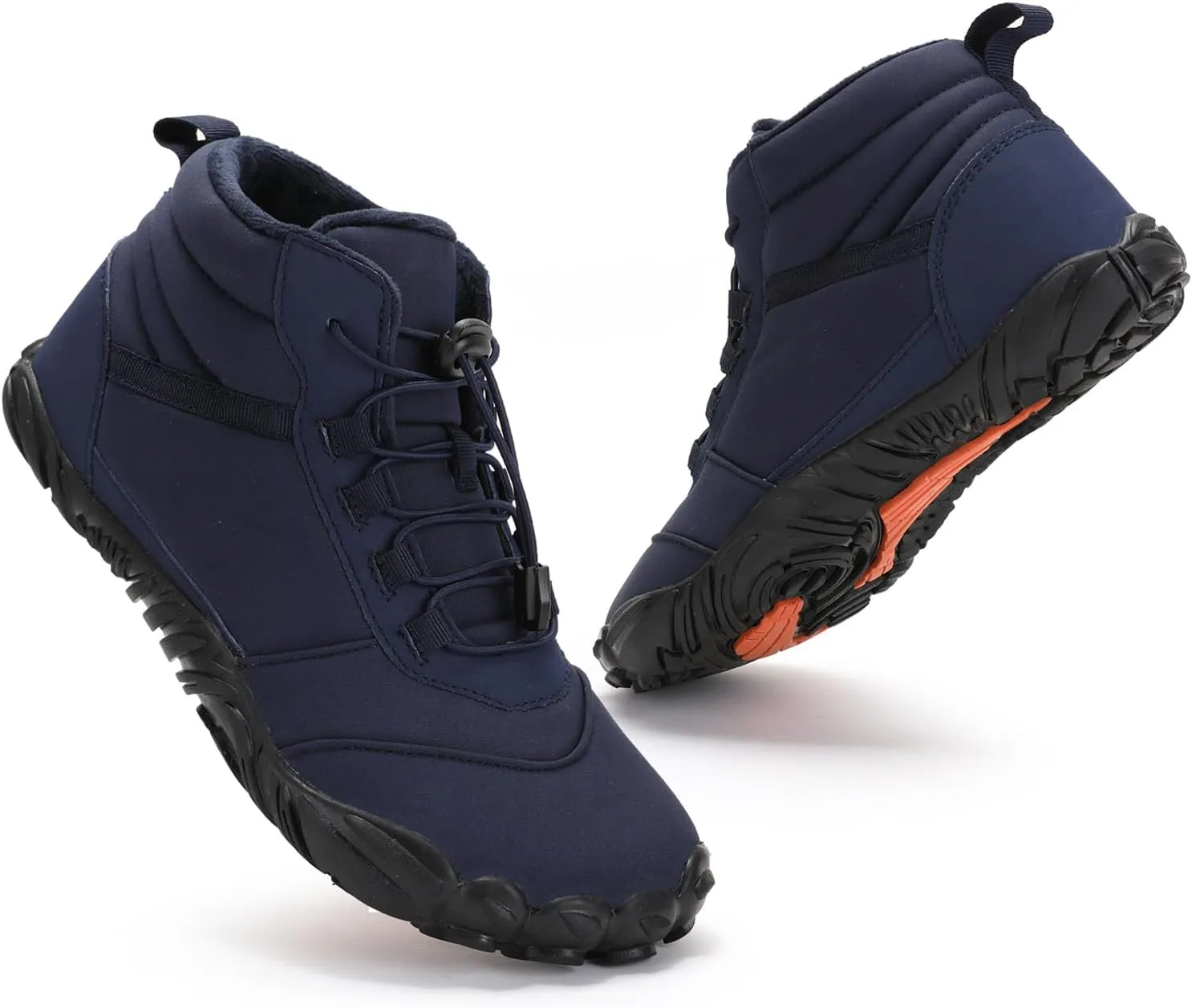 Bareway Winter Barefoot Shoes Mens Womens Minimalist Snow Barefoot Boots Waterproof Fur Lining Hiking Boots