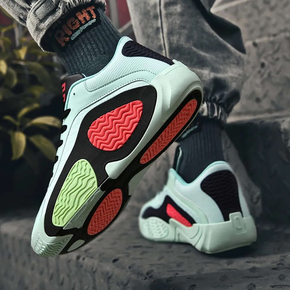 Basketball Shoes for Men High Top Ultra-Light Fashion Anti Slip Breathable Sneakers Men's Training Shoes for Running Walking