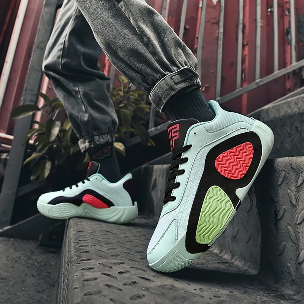 Basketball Shoes for Men High Top Ultra-Light Fashion Anti Slip Breathable Sneakers Men's Training Shoes for Running Walking