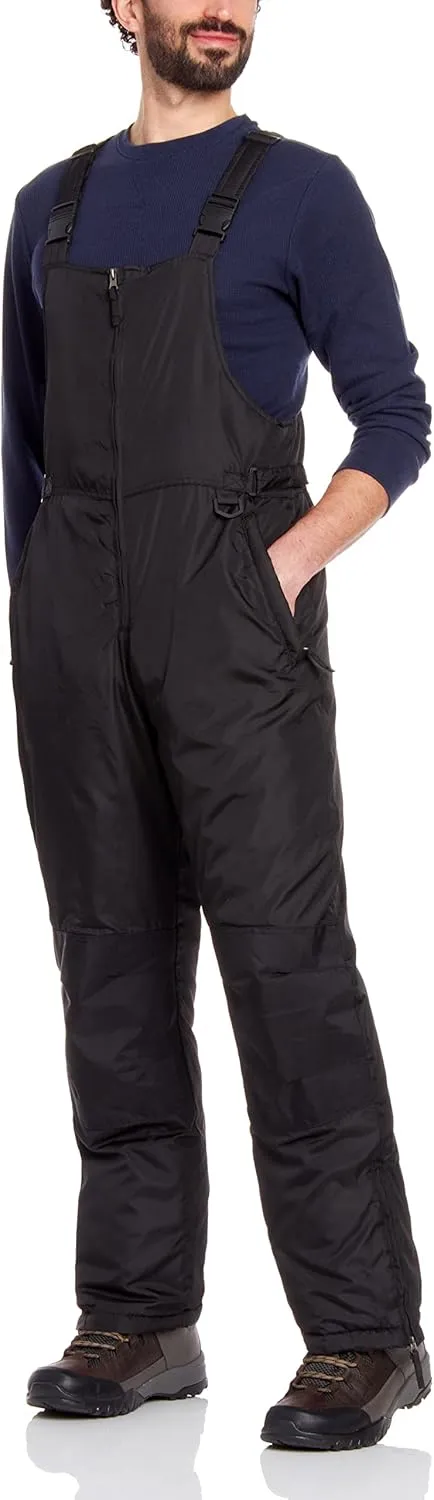 Bass Creek Outfitters Men's Insulated Snow Bib - Water Resistant Snowboard Overall Ski Pants (Sizes: M-3X)