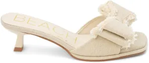 BEACH by Matisse Womens Penelope Square Toe Kitten Pumps Dress Casual Low Heel 1-2" - Off White
