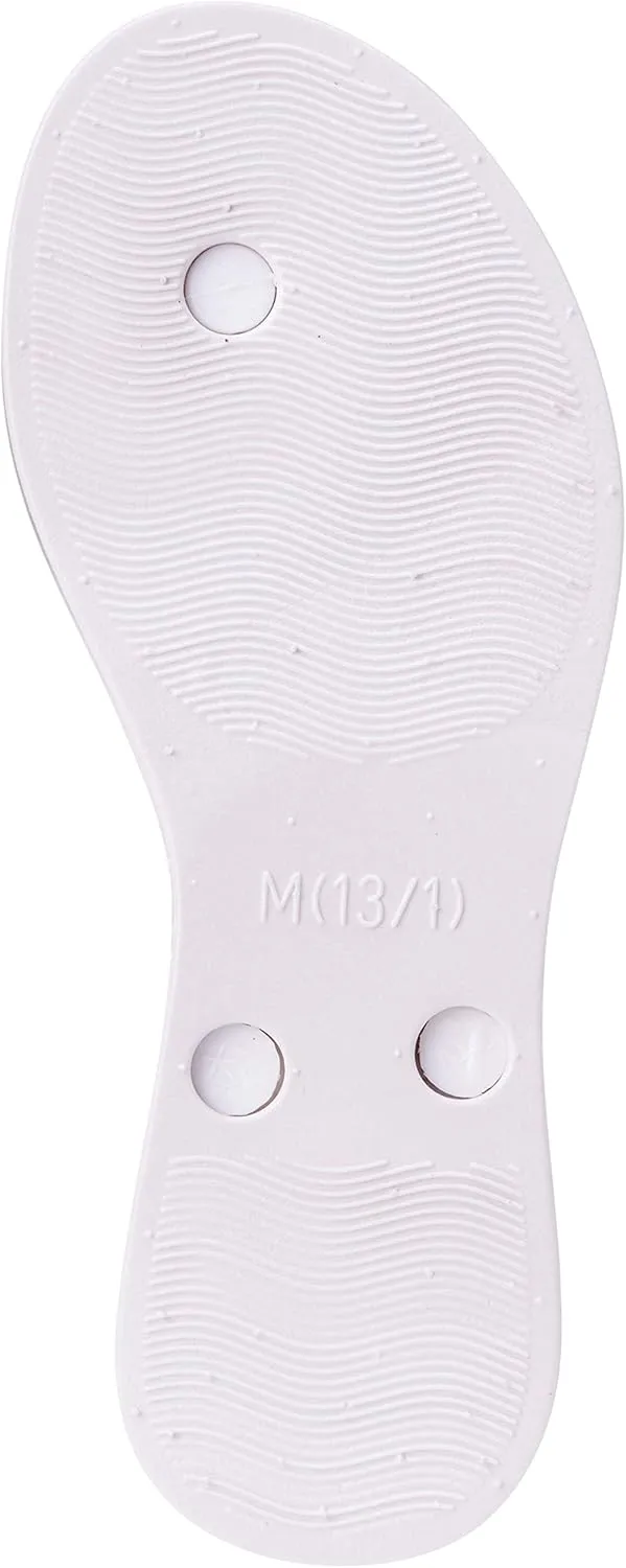 bebe Girls' Sandals - Open Toe Slip On Summer Holiday Rhinestone Thong Flip Flops with Soft Strap and Cushioned Sole
