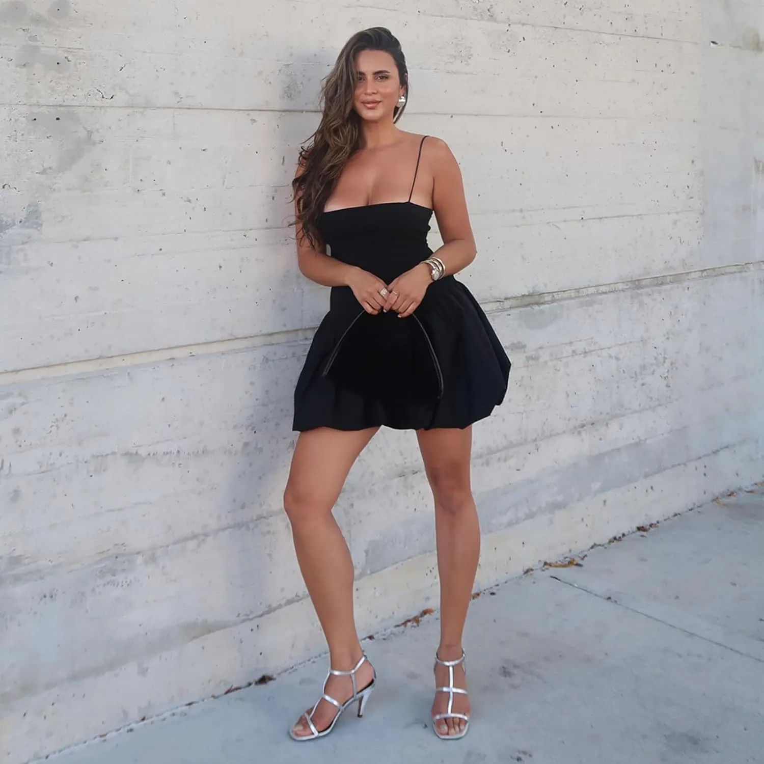 Black Heels, Strappy Heel Sandals, T-strap Heels for Women Open Toe High Heeled Gladiator Dressy Shoes