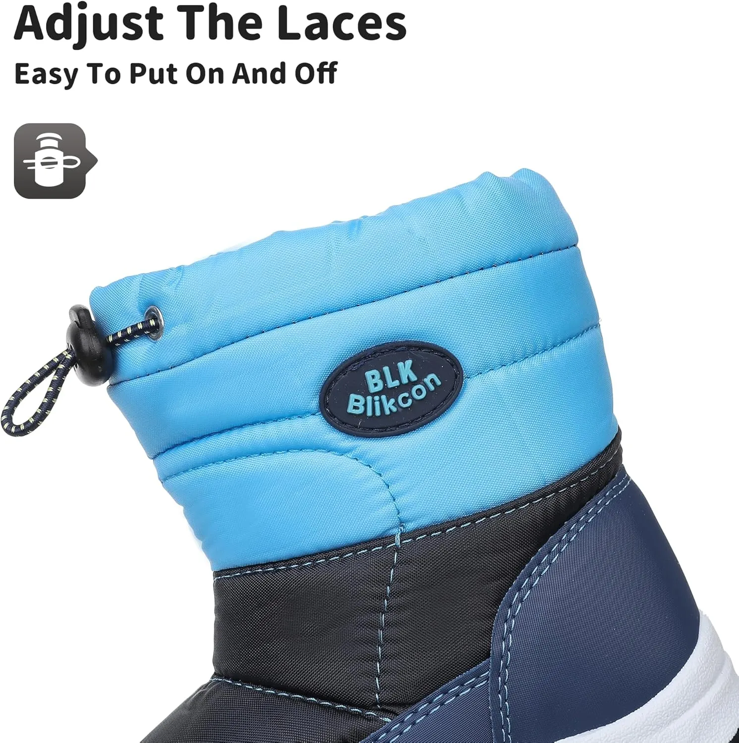 Blikcon Boys Girls Snow Boots Slip Resistant Waterproof Winter Boots (Toddler/Little Kid)