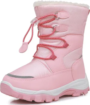 Blikcon Boys Girls Snow Boots Water-Resistant Slip Resistant Warm Winter Shoes (Toddler/Little Kid/Big Kid)