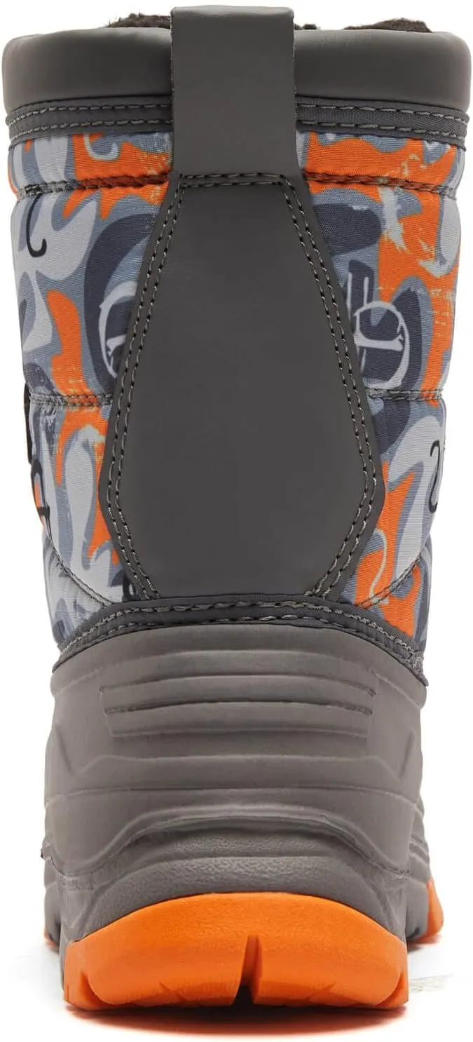 BODATU Boys' Waterproof Winter Snow Boots with Insulation for Cold Weather