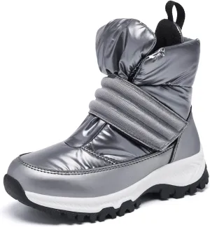 Boys Girls Kids Cute Snow Boots Waterproof Slip Resistant Outdoor Winter Boots Shoes Little Kid/Big Kid