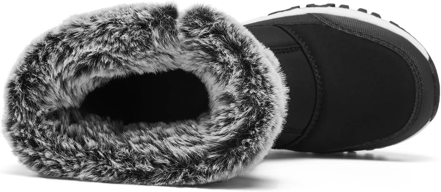 Boys Girls Kids Cute Snow Boots Waterproof Slip Resistant Outdoor Winter Boots Shoes Little Kid/Big Kid