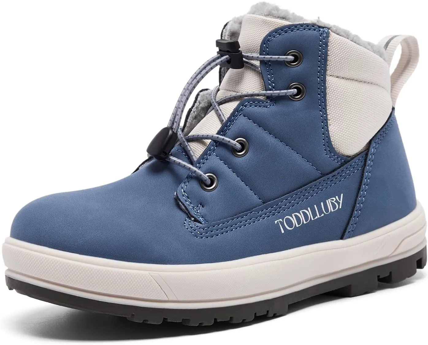 Boys Girls Snow Boots Faux Fur Lined Winter Ankle Boots Outdoor Waterproof Slip Resistant Comfortable Cold Weather Boots Little Kid/Big Kid