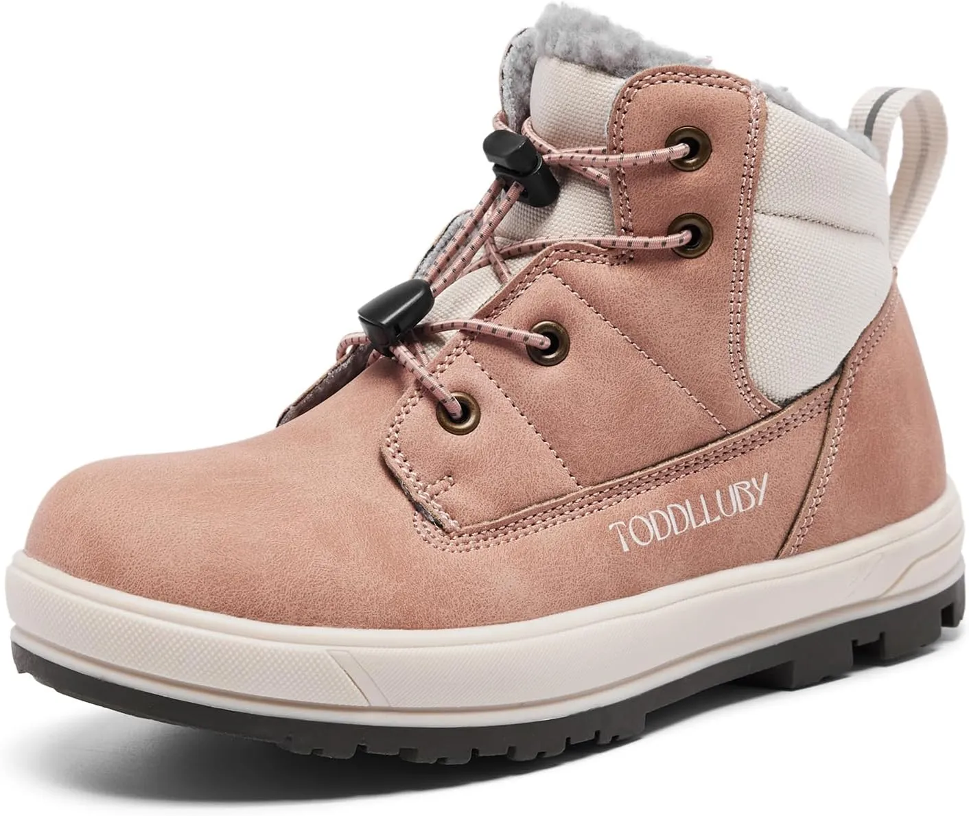 Boys Girls Snow Boots Faux Fur Lined Winter Ankle Boots Outdoor Waterproof Slip Resistant Comfortable Cold Weather Boots Little Kid/Big Kid
