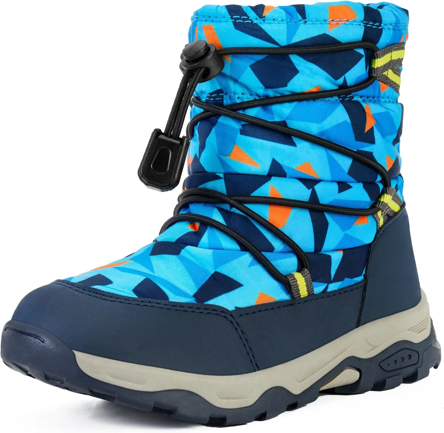 Boys Girls Snow Boots Waterproof Slip Resistant Outdoor Winter Shoes for Toddler Little Kids