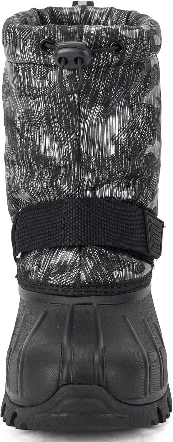 Boys Girls Snow Boots Winter Outdoor Waterproof Slip Resistant Cold Weather Shoes(Little Kid/Big Kid)