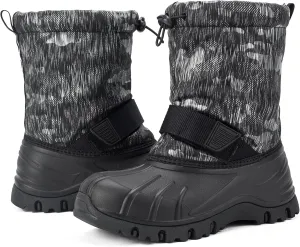 Boys Girls Snow Boots Winter Outdoor Waterproof Slip Resistant Cold Weather Shoes(Little Kid/Big Kid)