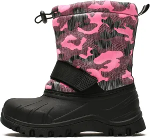 Boys Girls Snow Boots Winter Outdoor Waterproof Slip Resistant Cold Weather Shoes(Little Kid/Big Kid)