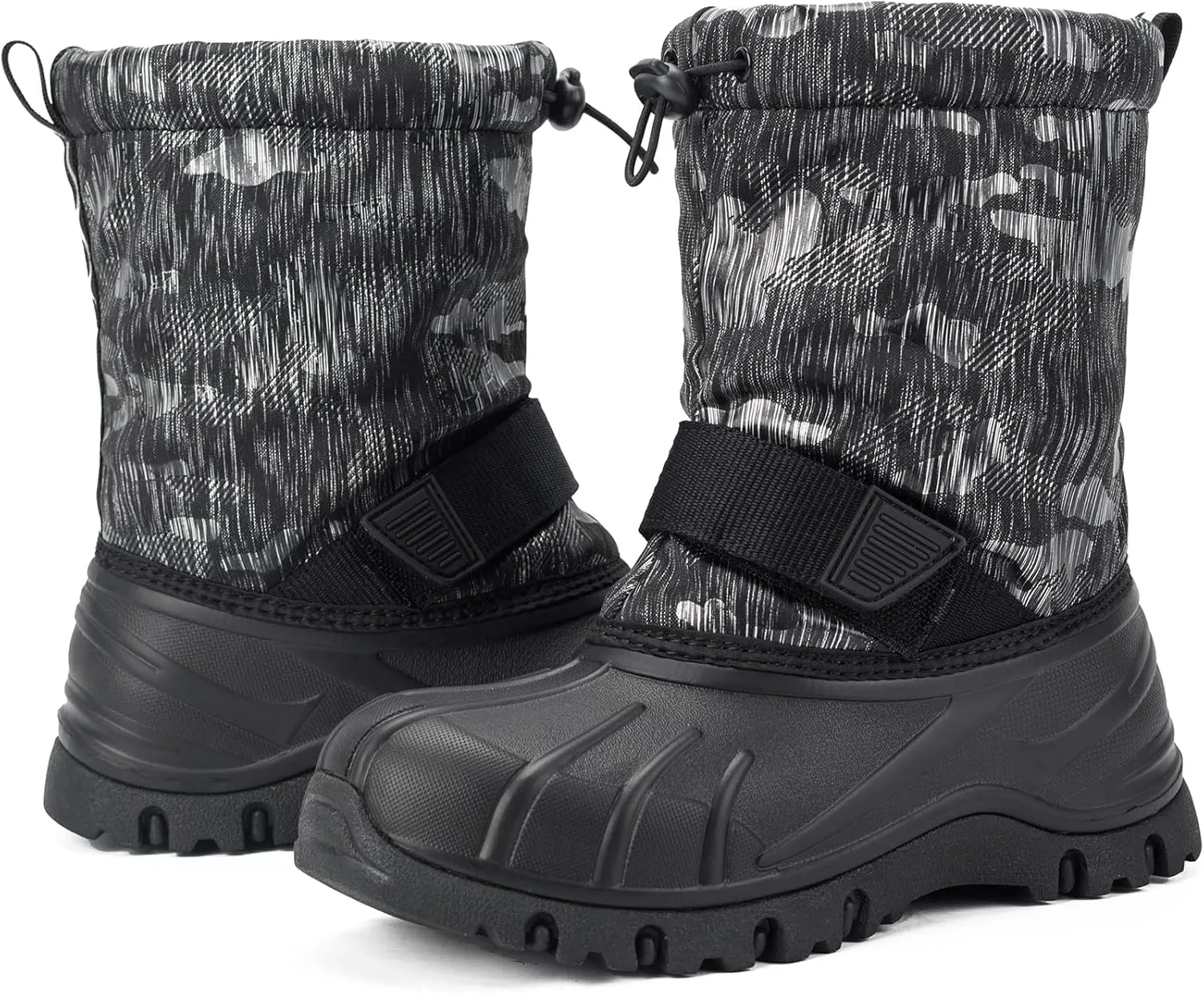 Boys Girls Snow Boots Winter Outdoor Waterproof Slip Resistant Cold Weather Shoes(Little Kid/Big Kid)