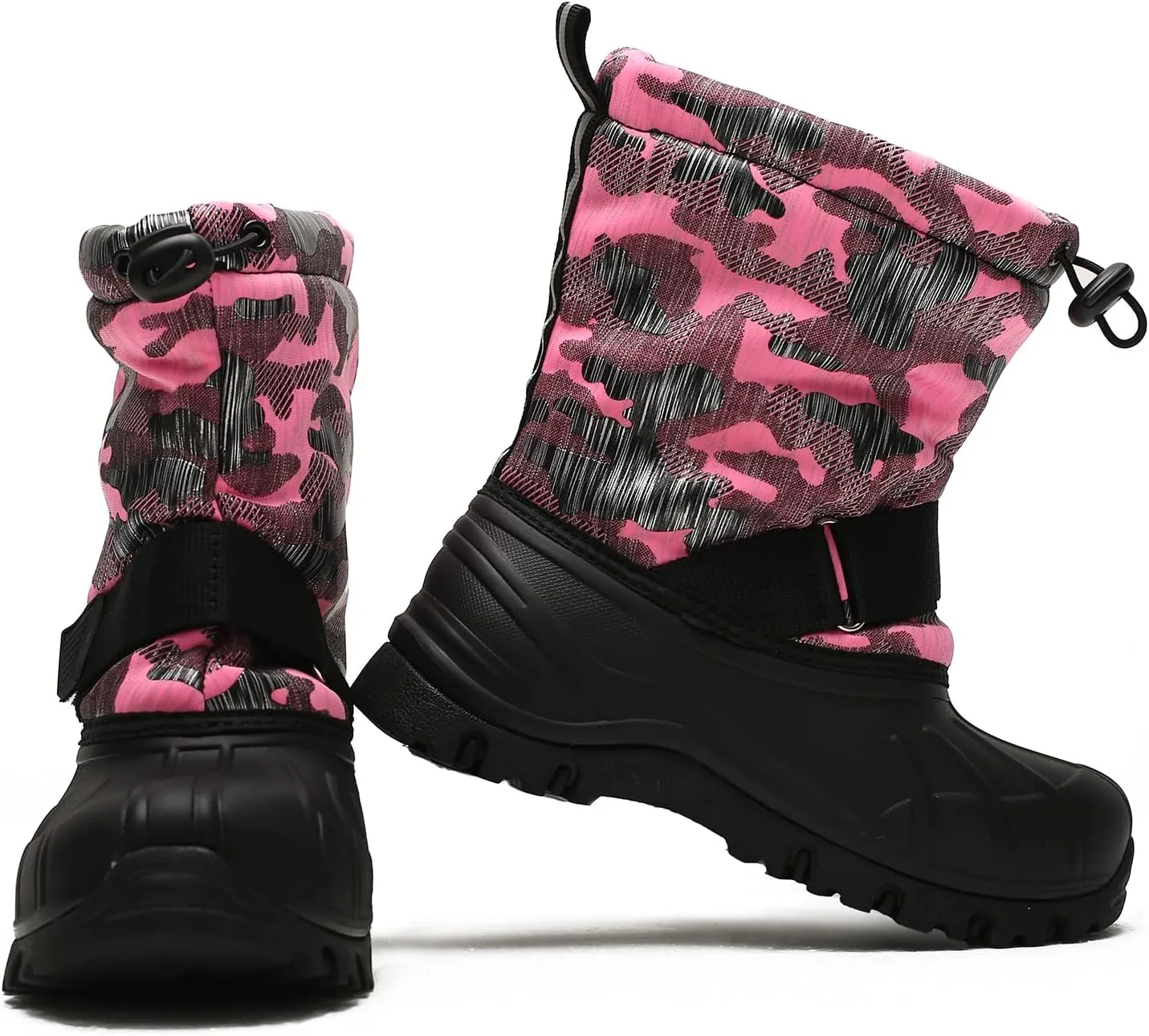 Boys Girls Snow Boots Winter Outdoor Waterproof Slip Resistant Cold Weather Shoes(Little Kid/Big Kid)