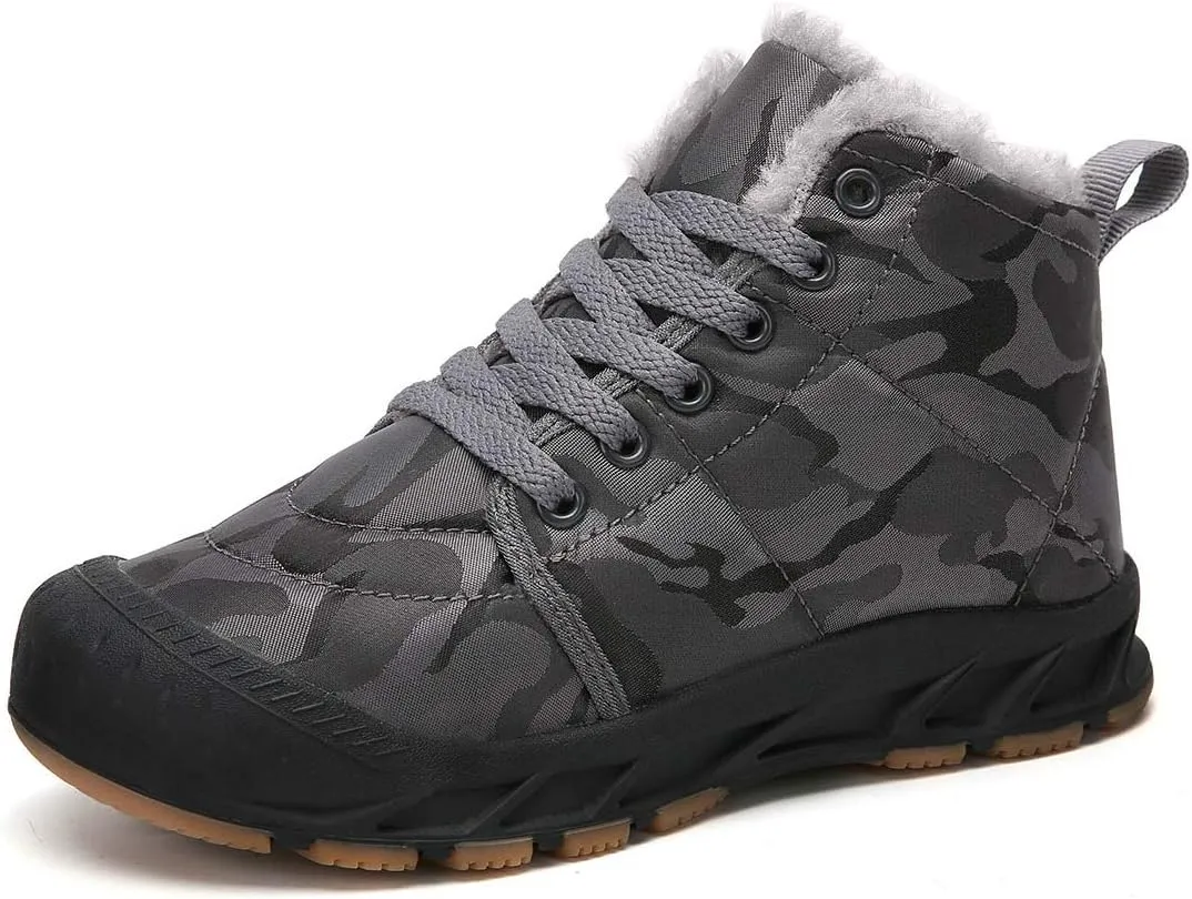 Boys Snow Boots Winter Waterproof Slip Resistant Cold Weather Shoes（Little Kid/Big Kid