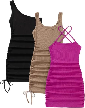 Breezy Lane 4 Pieces Short Dress for Women Sexy Club Bodycon Mini Party Dresses