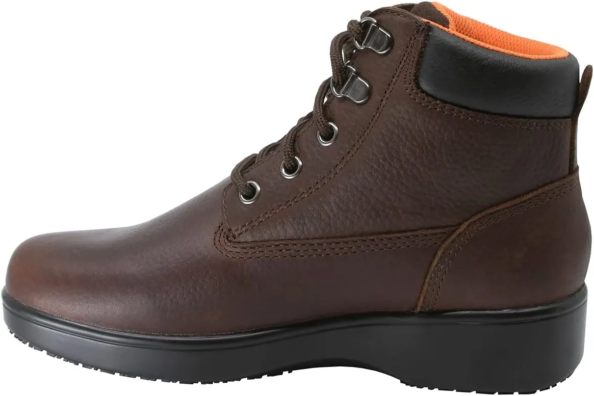 Cactus Unisex Women's LS60 6” Slip Resistant Soft Toe Oil Tumbled Full Grain Leather Certified Slip Resistant Rubber Outsole Restuarant Kitchen Work Boot Non Slip