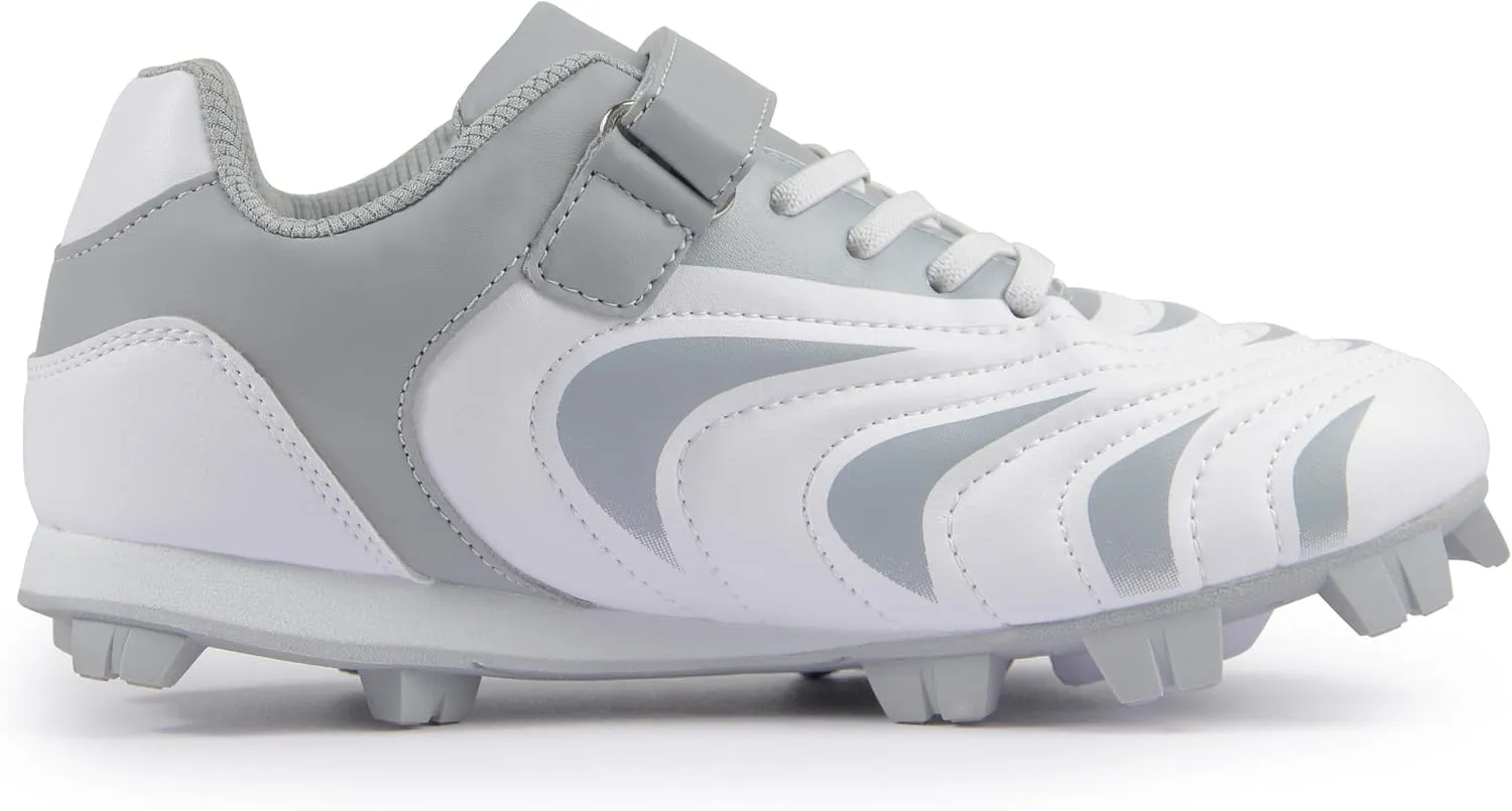CAMVAVSR Unisex-Child Baseball Cleats Kids Softball Shoes for Boys Girls Rubber Molded Little Children Big Youth Sneakers Easy to Wear Sports Footwear