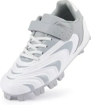 CAMVAVSR Unisex-Child Baseball Cleats Kids Softball Shoes for Boys Girls Rubber Molded Little Children Big Youth Sneakers Easy to Wear Sports Footwear