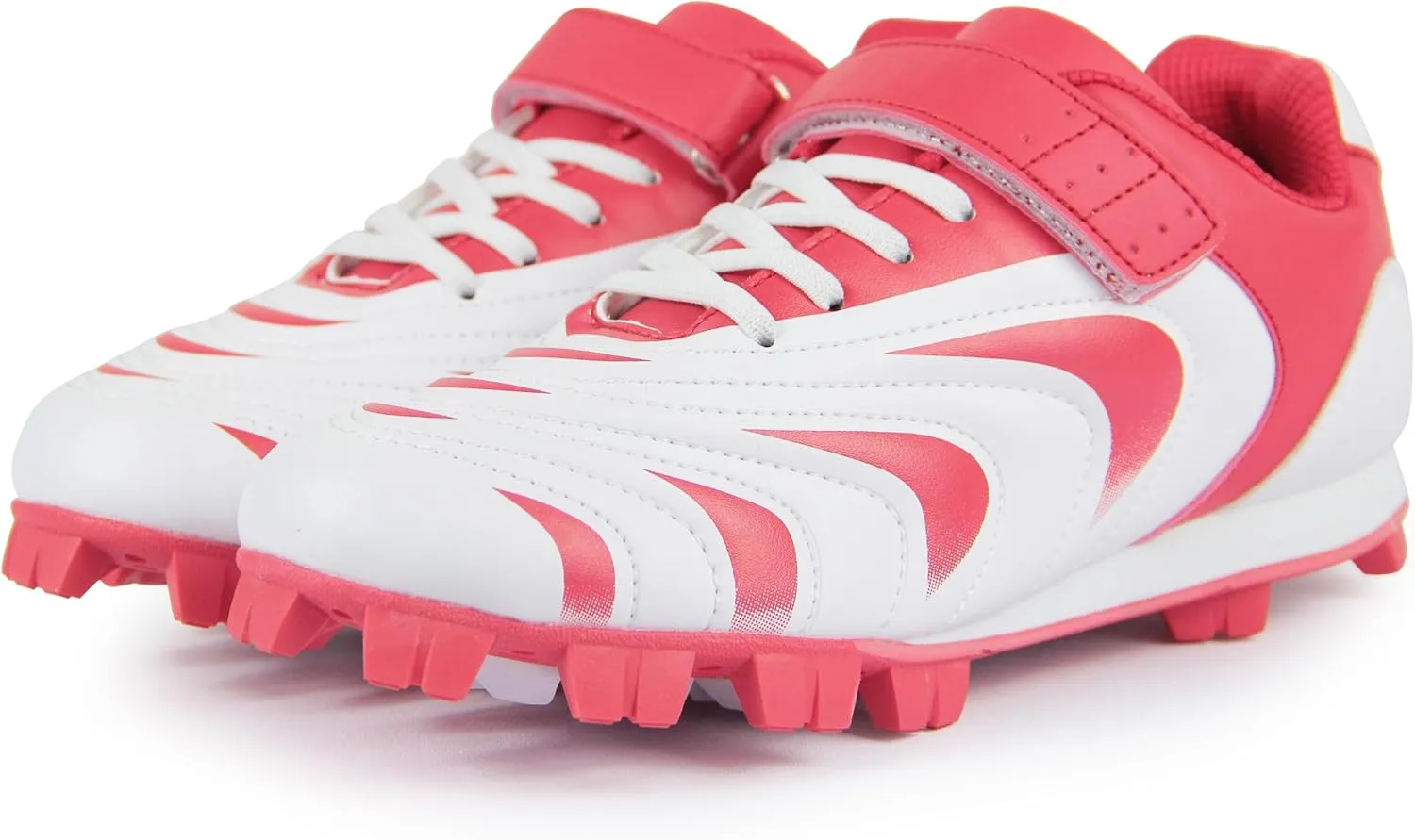 CAMVAVSR Unisex-Child Baseball Cleats Kids Softball Shoes for Boys Girls Rubber Molded Little Children Big Youth Sneakers Easy to Wear Sports Footwear