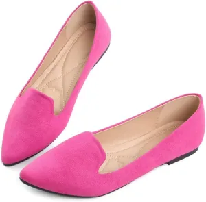 ChaiRong Zhou Women Pointed Toe Ballets Flats Comfort Slip On Walking Shoes for Driving
