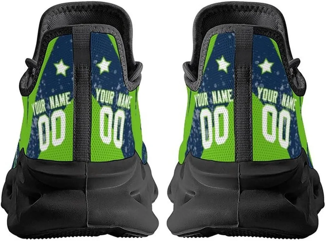 City Custom Football Flex Sneakers Personalized Name Number Athletic Shoes Fans Gifts Breathable Casual Shoes for Men Women