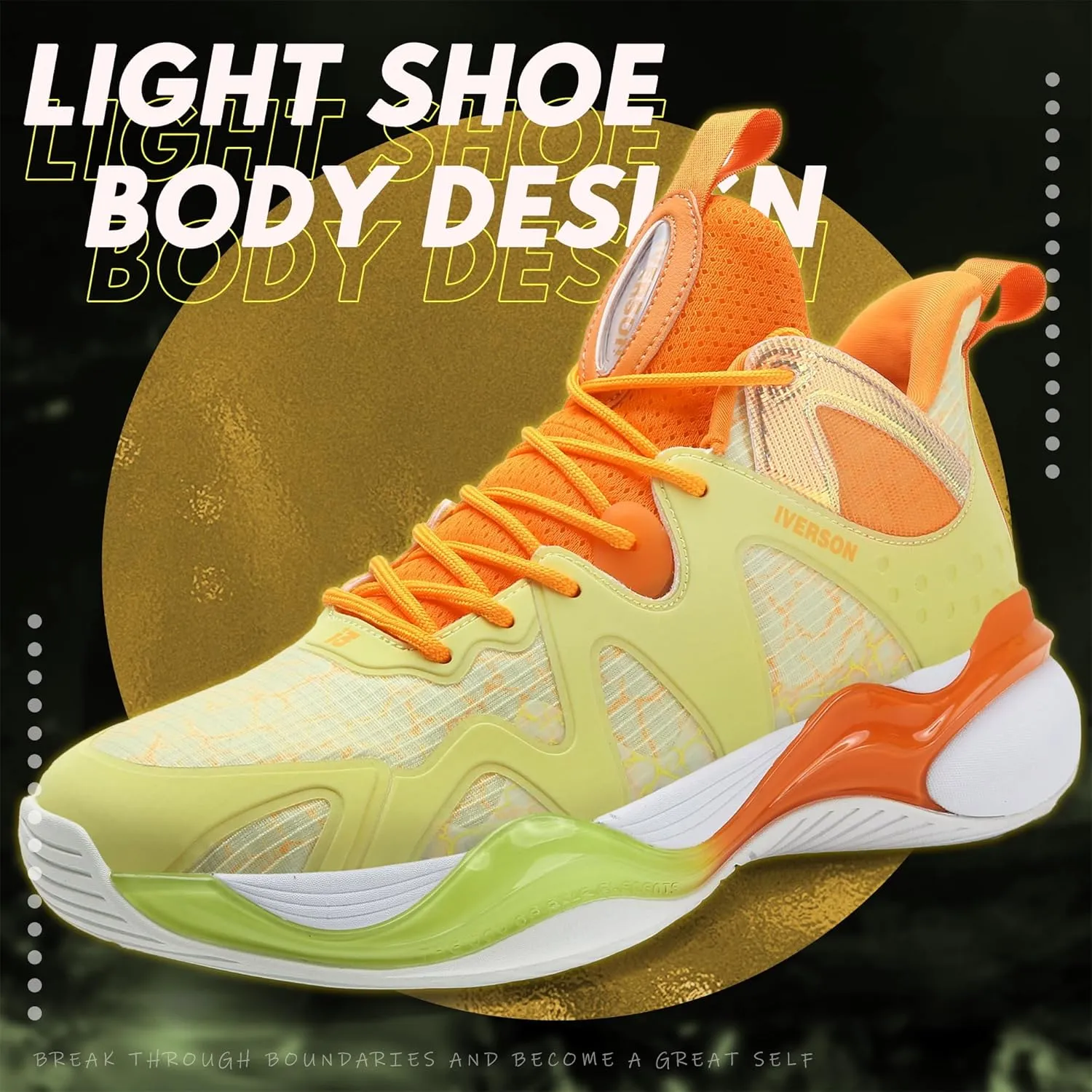 CJSPORX Mens Basketball Shoes Fashion High Top Running Sneakers Lightweight Sport Shoes for Athletic
