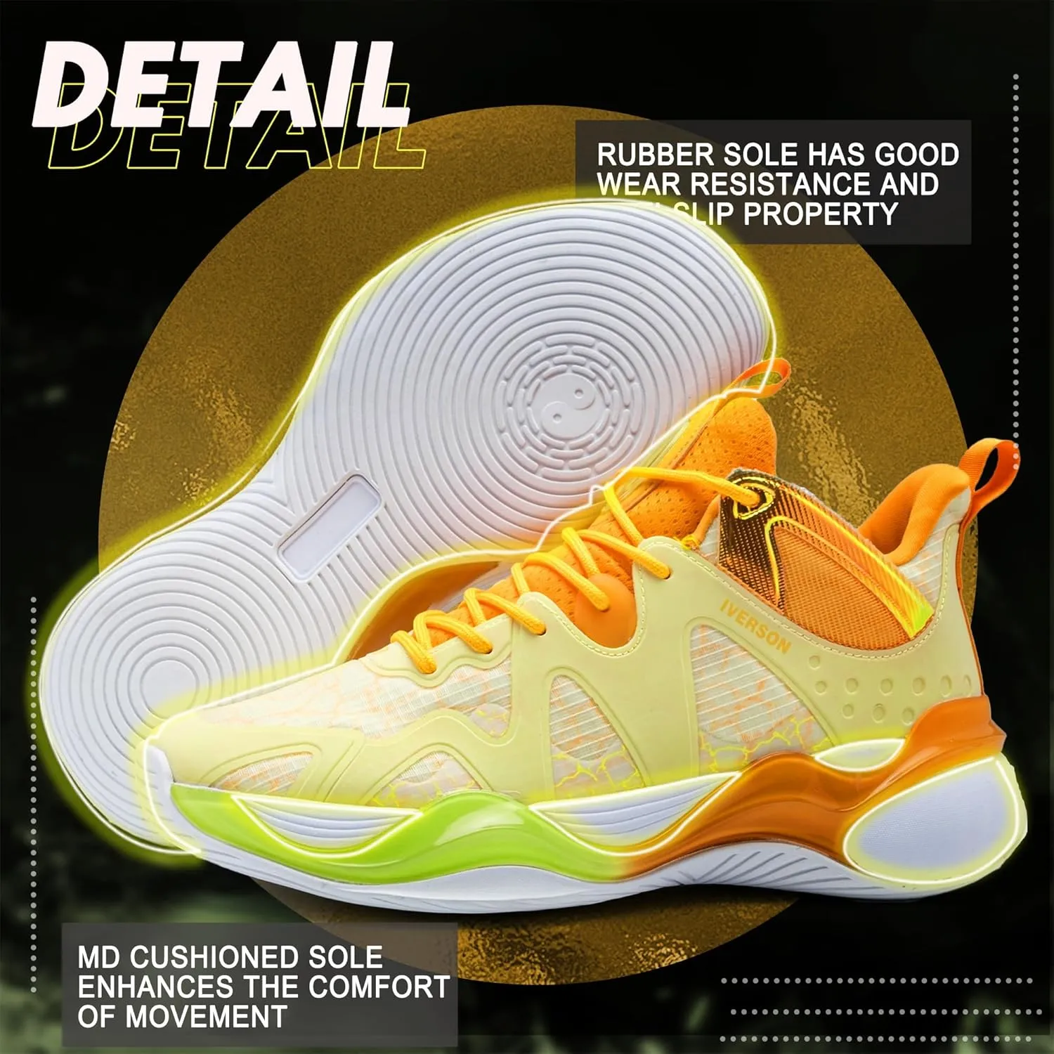 CJSPORX Mens Basketball Shoes Fashion High Top Running Sneakers Lightweight Sport Shoes for Athletic