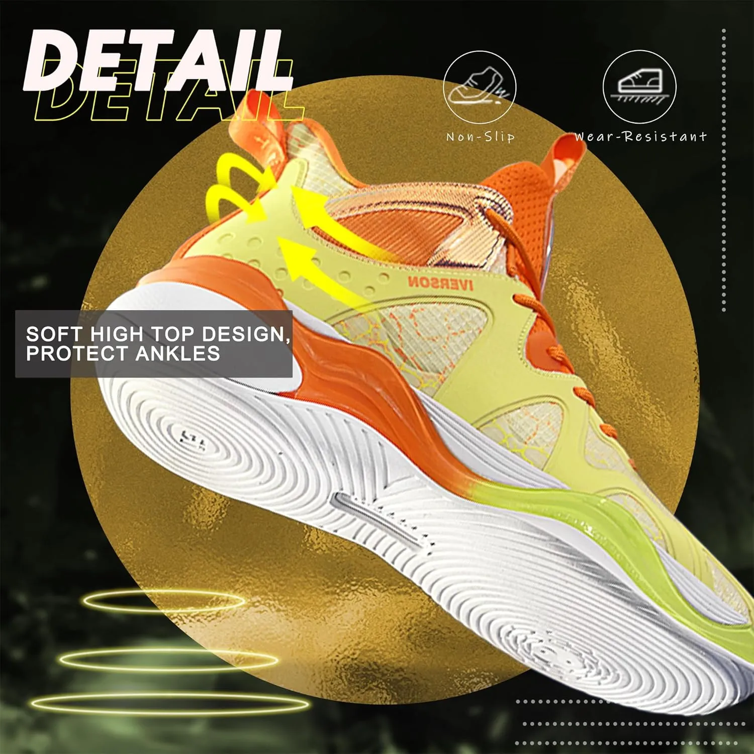 CJSPORX Mens Basketball Shoes Fashion High Top Running Sneakers Lightweight Sport Shoes for Athletic