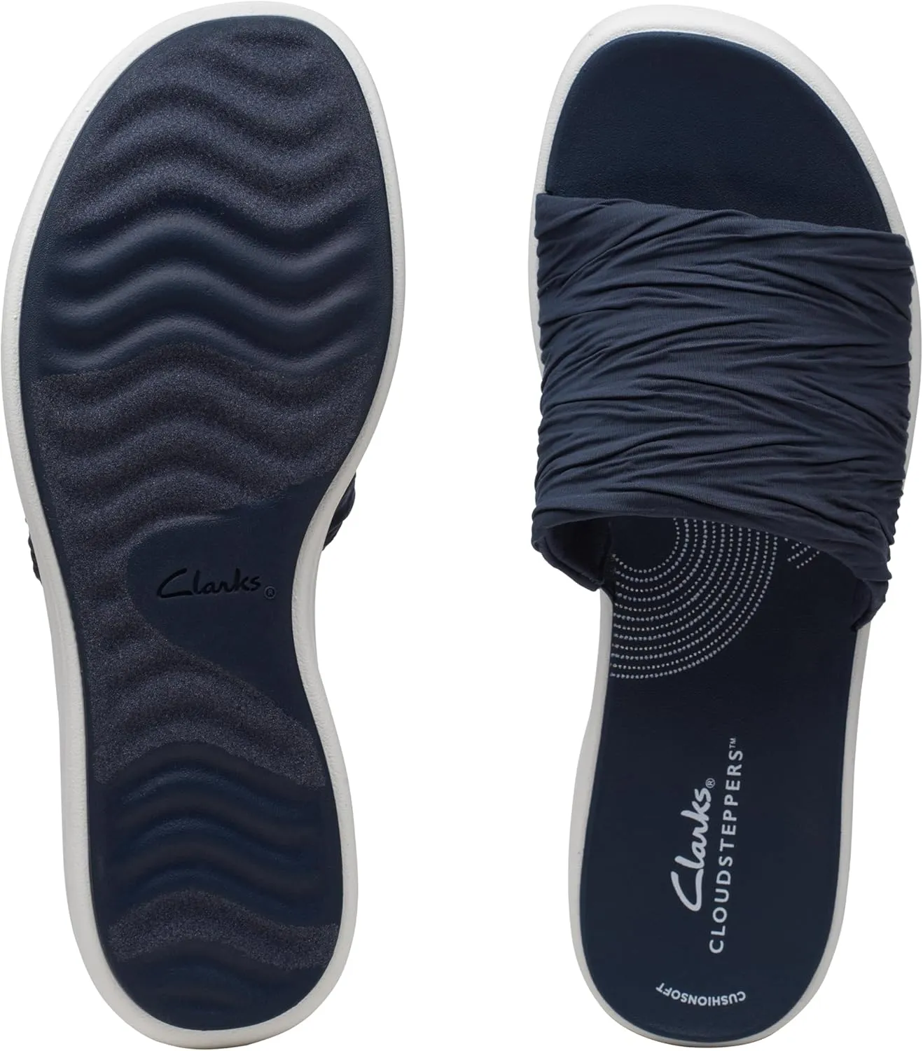 Clarks Womens Slip On Open Toe Slide Sandals