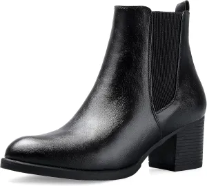 COASIS Women's Chelsea Boots Chunky Block Heel Slip On Ankle Booties with Elastic Sided
