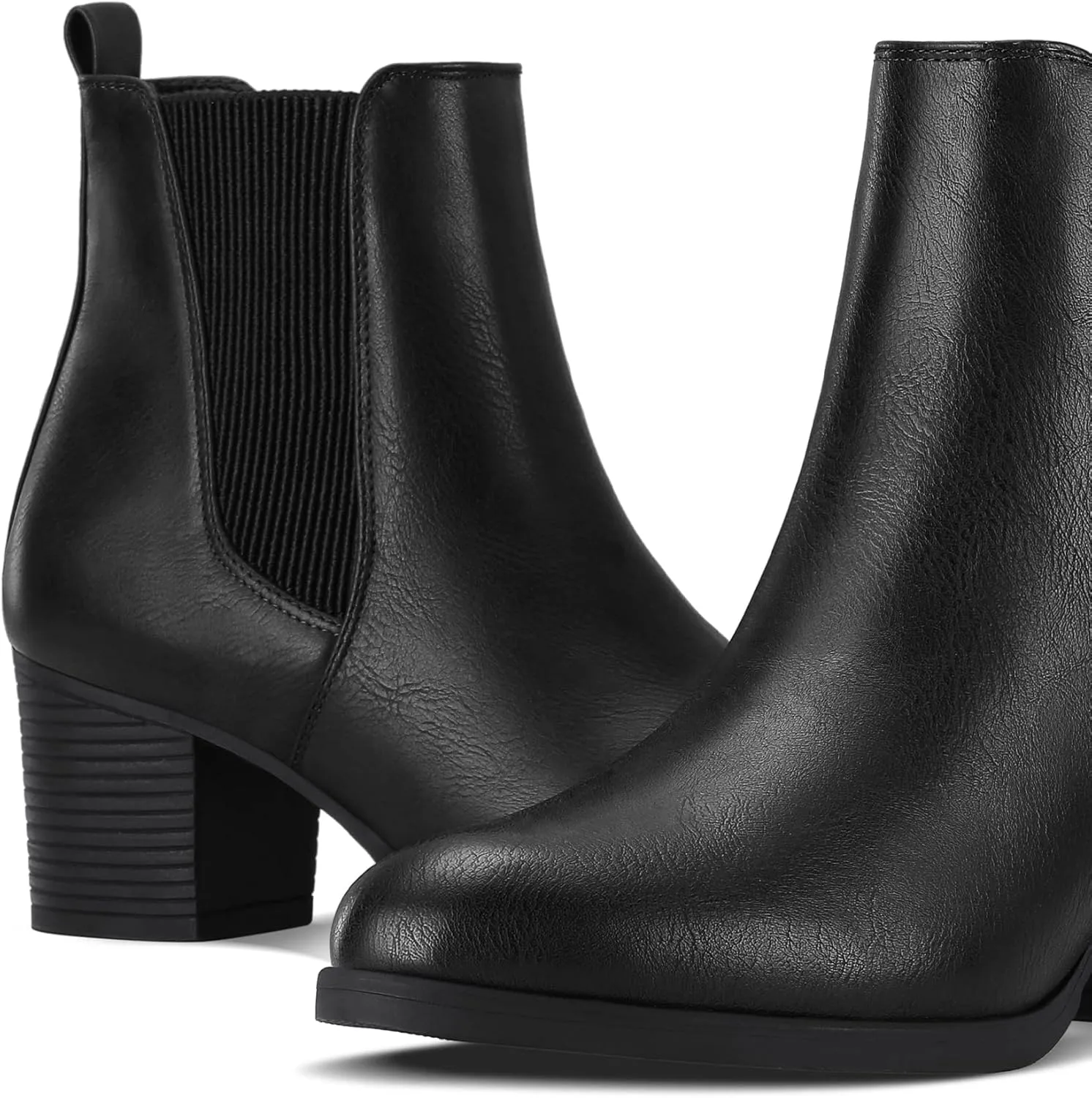 COASIS Women's Chelsea Boots Chunky Block Heel Slip On Ankle Booties with Elastic Sided