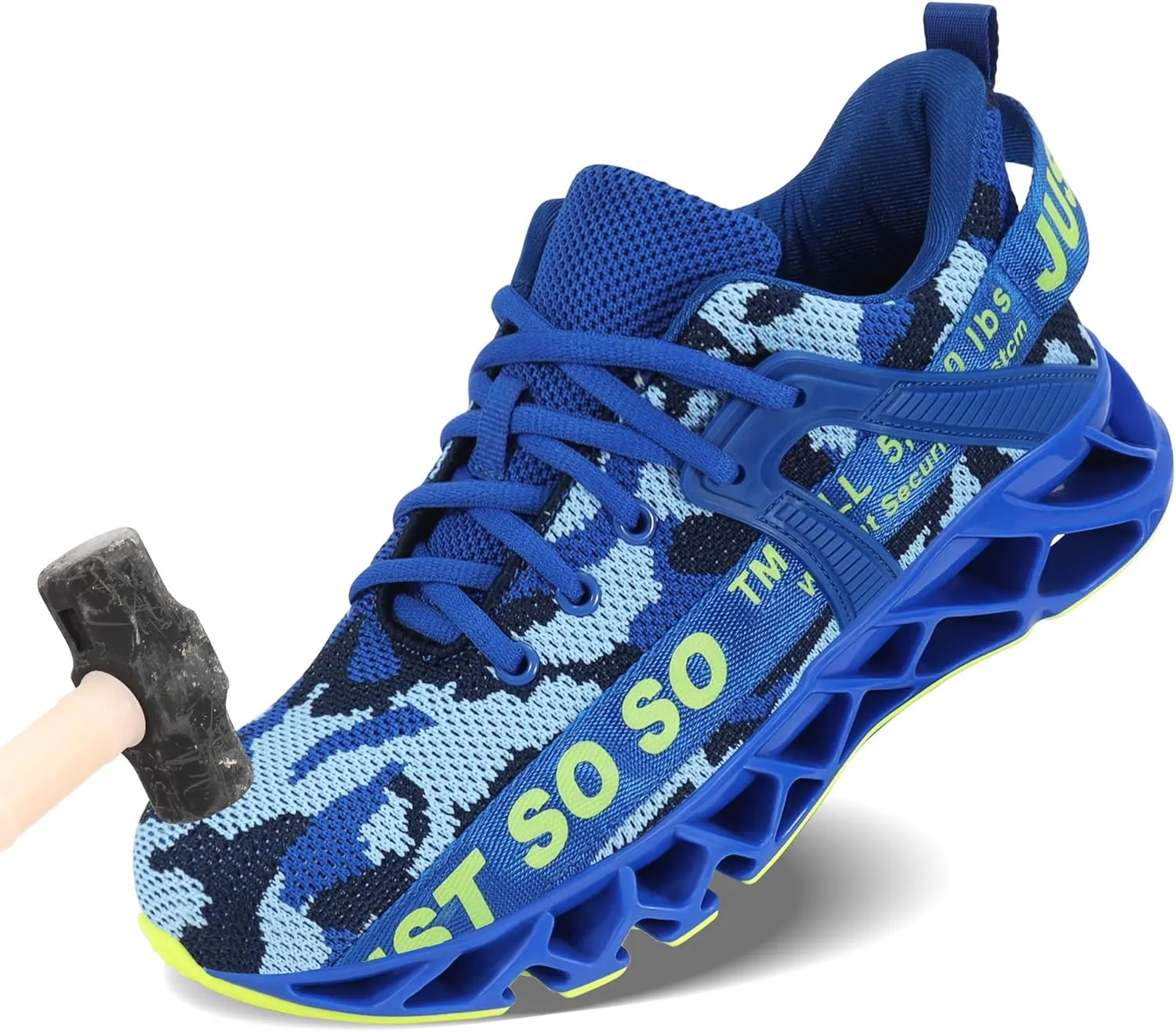 COKAFIL Steel Toe Shoes for Men Women Slip On Work Safety Cap Sneakers Comfortable Puncture Proof Slip Resistant Shoes
