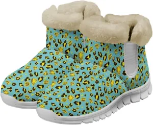 Coloranimal Womens Booties Winter Boots Womens Fuzzy Boots Winter Shoes Warm Fur Lined Snow Boots with Anti Skid Sole Walking Boots