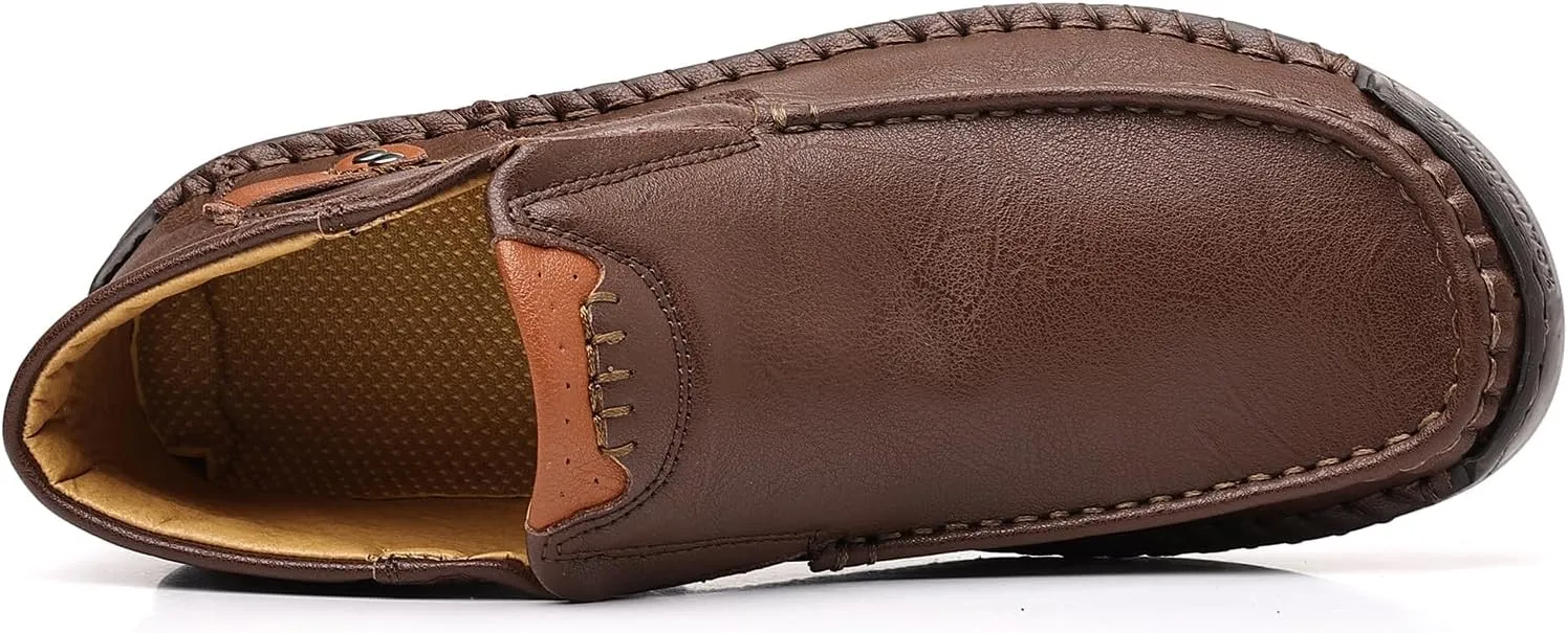 Coramtty Mens Business High-top Loafers Casual Slip on Shoes Lightweight Dress Refreshing Boots Classic Walking Driving Travel Outdoor