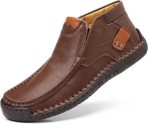 Coramtty Mens Business High-top Loafers Casual Slip on Shoes Lightweight Dress Refreshing Boots Classic Walking Driving Travel Outdoor