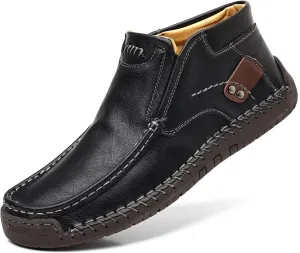Coramtty Mens Business High-top Loafers Casual Slip on Shoes Lightweight Dress Refreshing Boots Classic Walking Driving Travel Outdoor